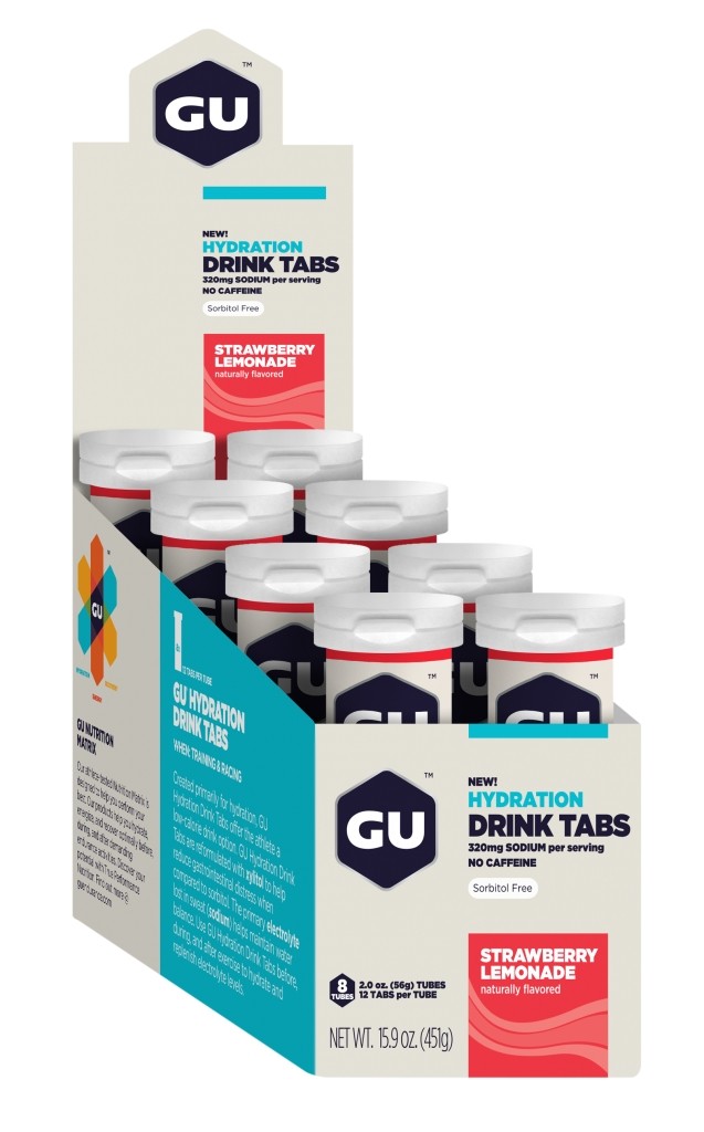 GU Hydration Drink Tabs - Strawberry Lemonade 4 Tubes X 12 Tabs Per Tube