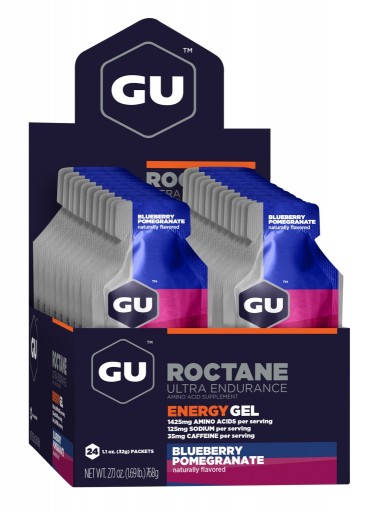 GU Energy Roctane Race Day Gel - Blueberry Pomegranate - Box of 24