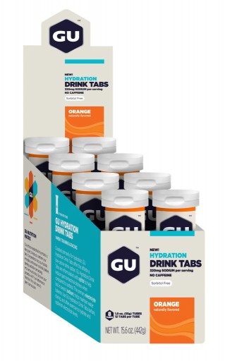 GU Hydration Drink Tabs - Orange - 8 Tubes X 12 Tabs Per Tube