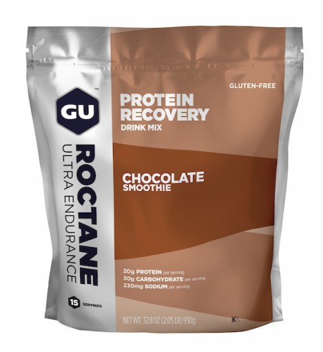 GU ROCTANE PROTEIN RECOVERY DRINK MIX - Chocolate Smoothie 15 Serving Gusset Bag