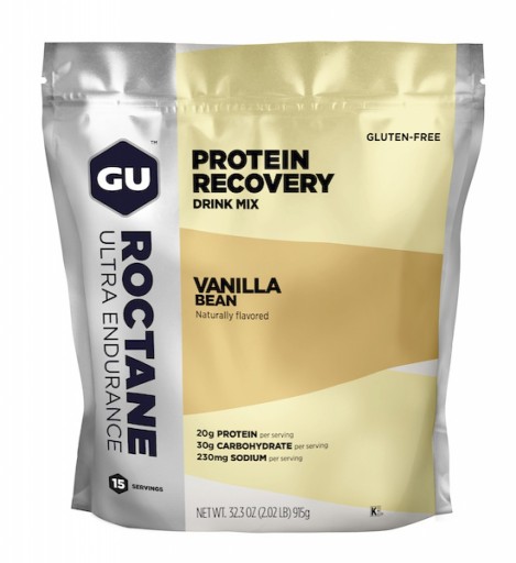 GU ROCTANE PROTEIN RECOVERY DRINK MIX - Vanilla Bean 15 Serving Gusset Bag