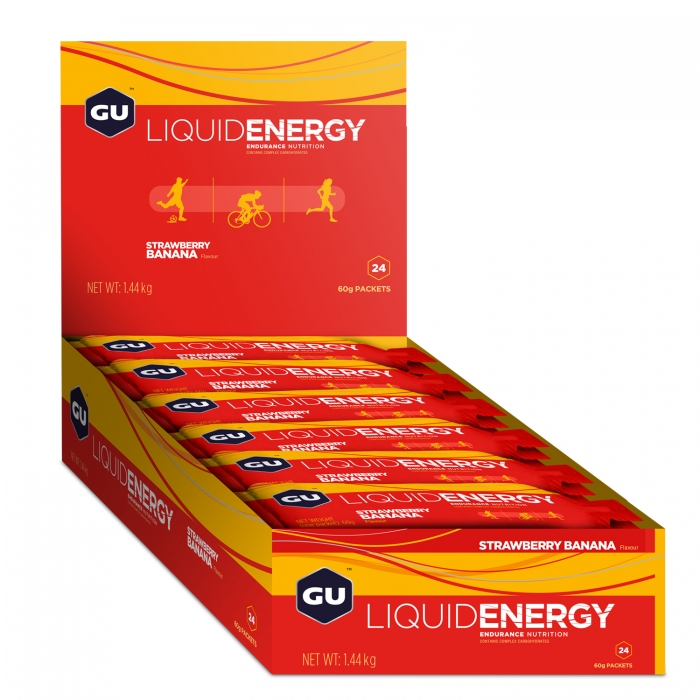 GU LIQUID ENERGY GELS Strawberry / Banana 24 Pack UberSports